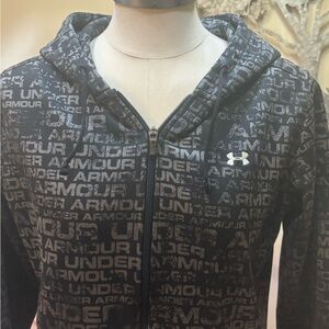 Under Armour Black and Gray Graphic Hoodie